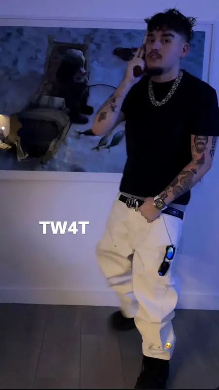 Yeat outfit in Balenciaga, Chrome Hearts, and Richard Mille, 2025
