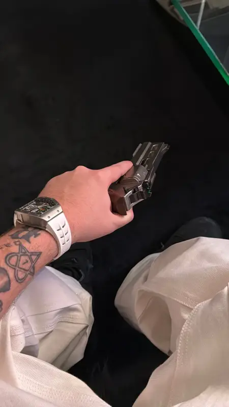 Yeat outfit in Balenciaga, Chrome Hearts, and Richard Mille, 2025