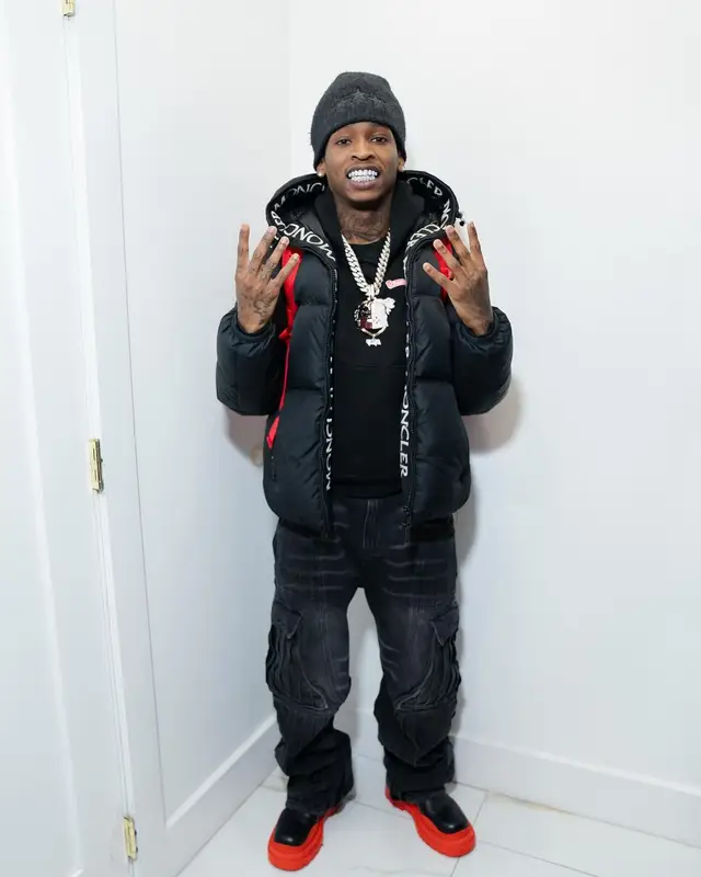 TaTa outfit in Moncler, Chrome Hearts, and Amiri, 2025