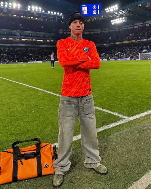 Central Cee outfit in Nike, 424, and Louis Vuitton, 2025