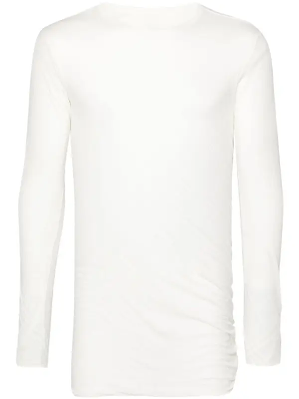 Rick Owens Cotton Long-sleeved T-shirt In White $537