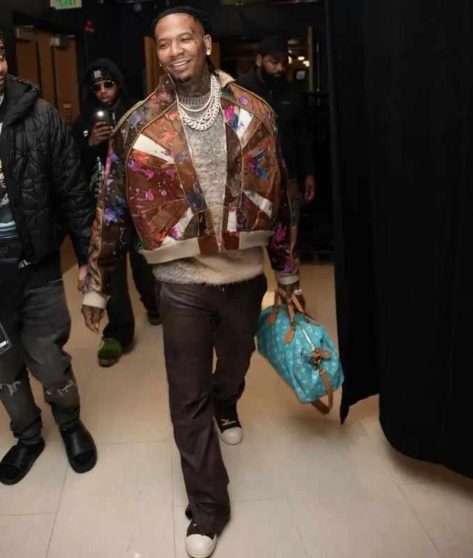 Moneybagg Yo outfit in Who Decides War, Rick Owens, and Louis Vuitton, 2025
