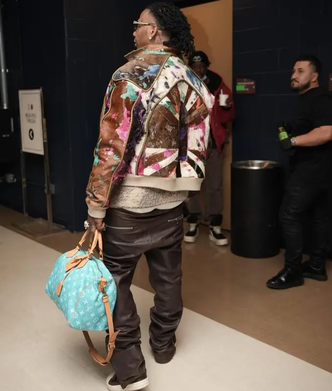 Moneybagg Yo outfit in Who Decides War, Rick Owens, and Louis Vuitton, 2025