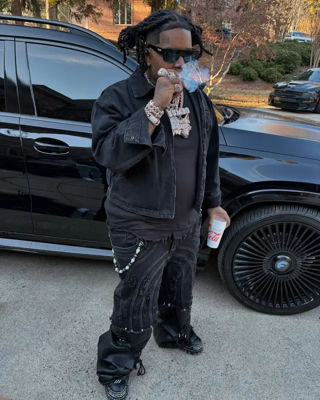 YTB Fatt outfit in Guapi, Balenciaga, and Celine, 2025
