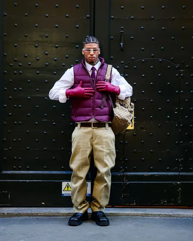 NLE Choppa outfit in Dior, Bottega Veneta, and Rick Owens, 2025