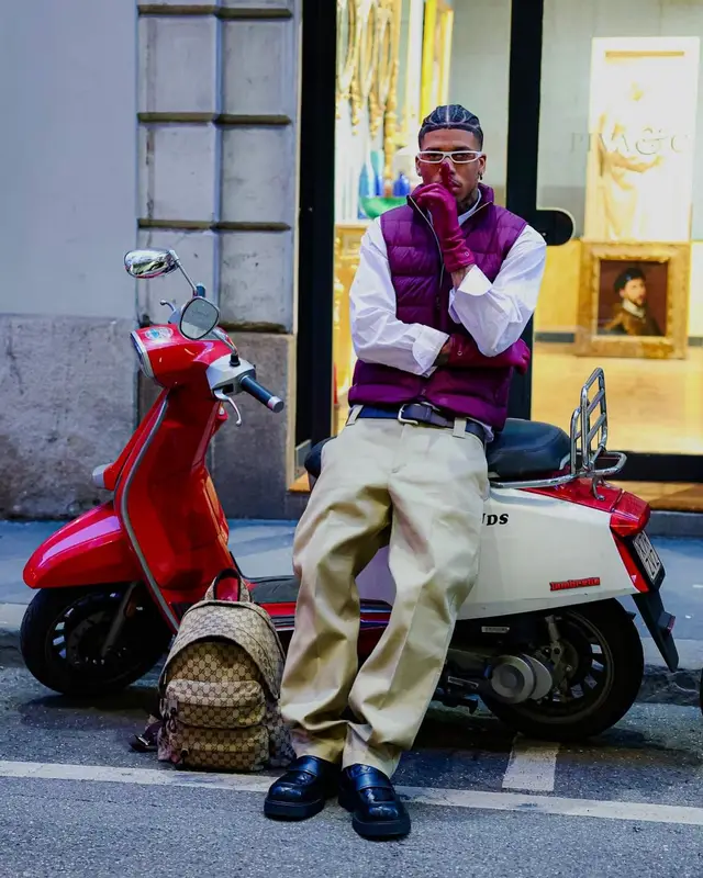 NLE Choppa outfit in Dior, Bottega Veneta, and Rick Owens, 2025