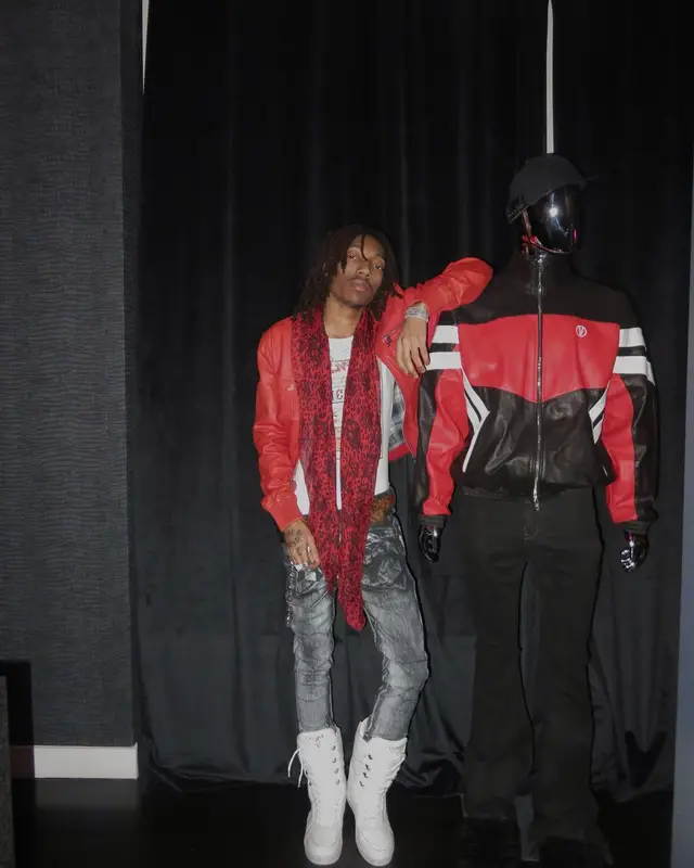 Lil Tecca outfit in Dolce & Gabbana, Chrome Hearts, and Alexander McQueen, 2025