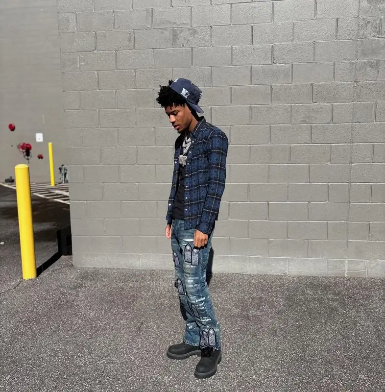 Nardo Wick outfit in Chrome Hearts, Who Decides War, and Vertabrae, 2025