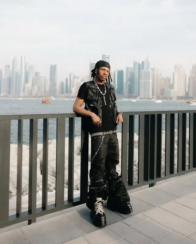 Lil Baby outfit in Rick Owens, Enfants Riches Deprimes, and Chrome Hearts, 2025