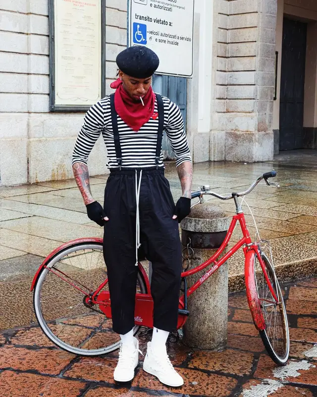 NLE Choppa outfit in Comme Des Garcons, Rick Owens, and Saint Laurent, 2025