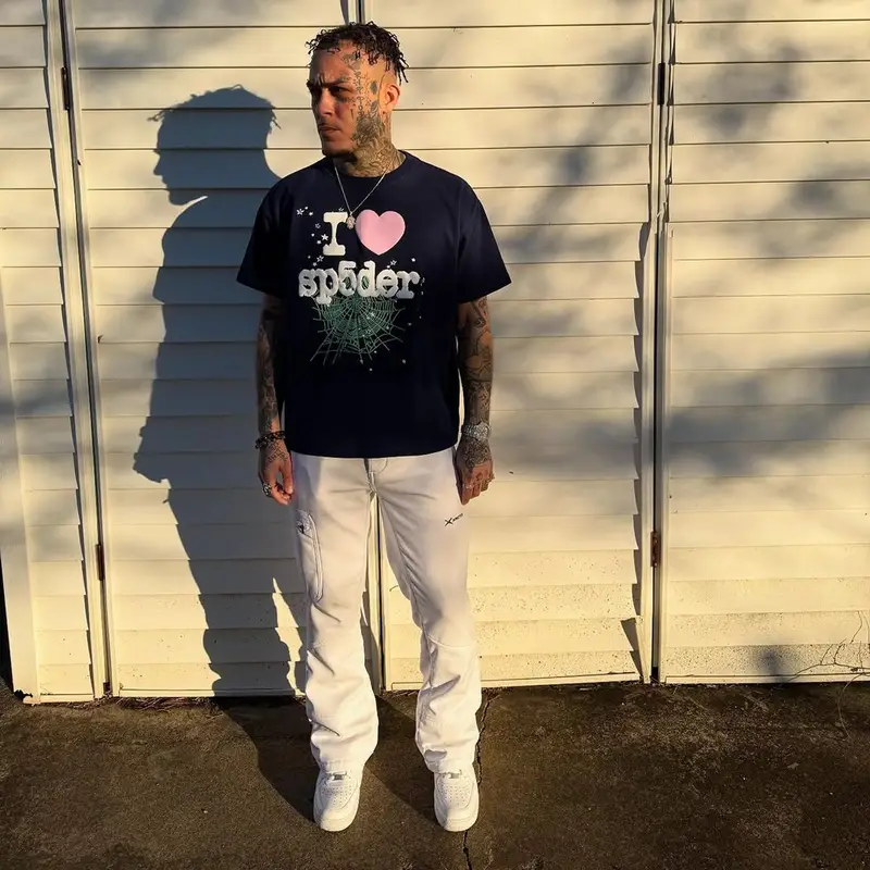 Lil Skies outfit in Spider Worldwide, Arctix, and Nike, 2025