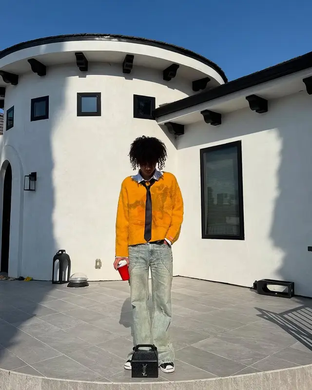 Iann Dior outfit in Wish Me Luck, Moncler, and Converse, 2025