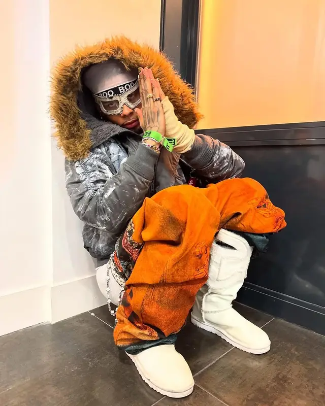 Jbadvss outfit in Acne Studios, Ugg, and Telfar, 2025