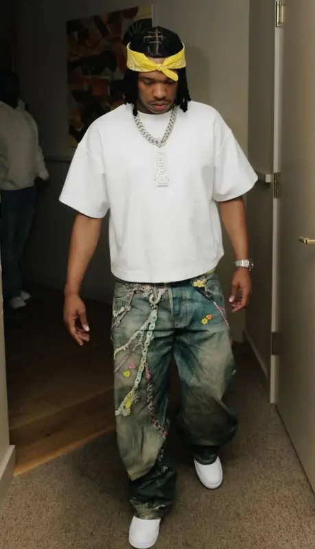 Lil Baby outfit in Acne Studios and Nike, 2025