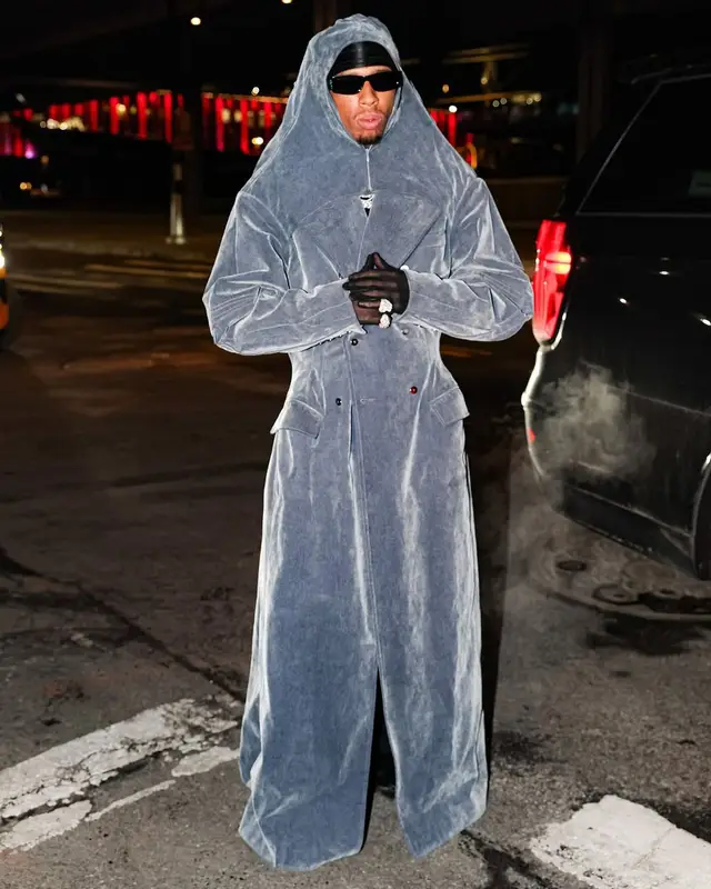 NLE Choppa outfit in Luar and Saint Laurent, 2025