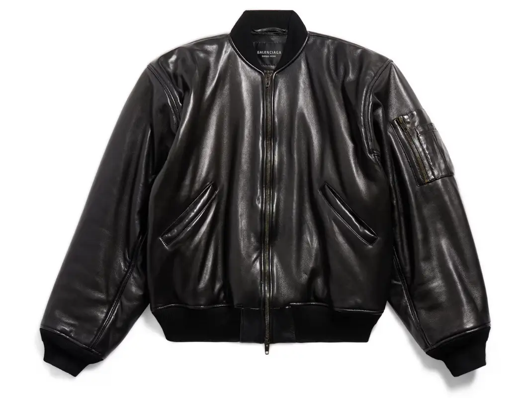 Balenciaga Bomber Leather Jacket $8790