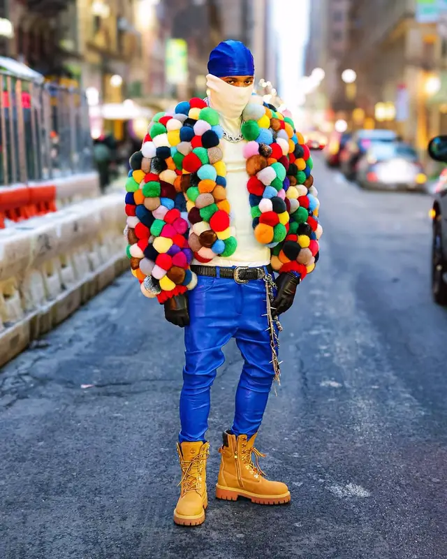 NLE Choppa outfit in Romeo Hunte, Louis Vuitton, and Timberland, 2025