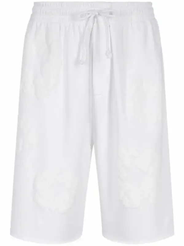 Denim Tears Cotton Denim Shorts With Print In White $368