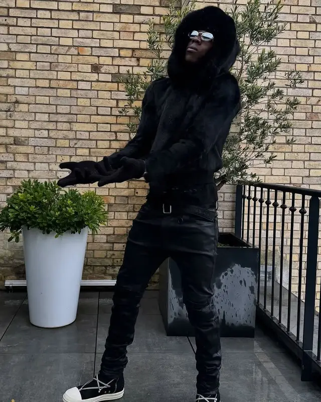 Rema outfit in Prada, Rick Owens, and Arc'teryx, 2025
