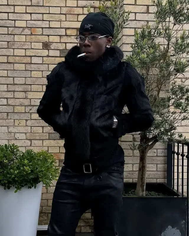 Rema outfit in Prada, Rick Owens, and Arc'teryx, 2025