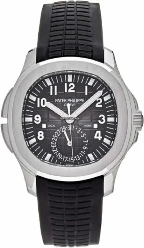 Patek Philippe Aquanaut Travel Time Stainless Steel Black Dial $75650