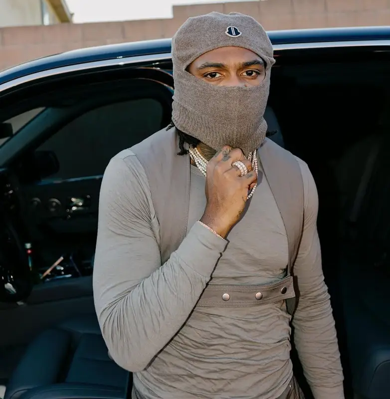 Gunna outfit in Saint Laurent, Moncler, and Rick Owens, 2025