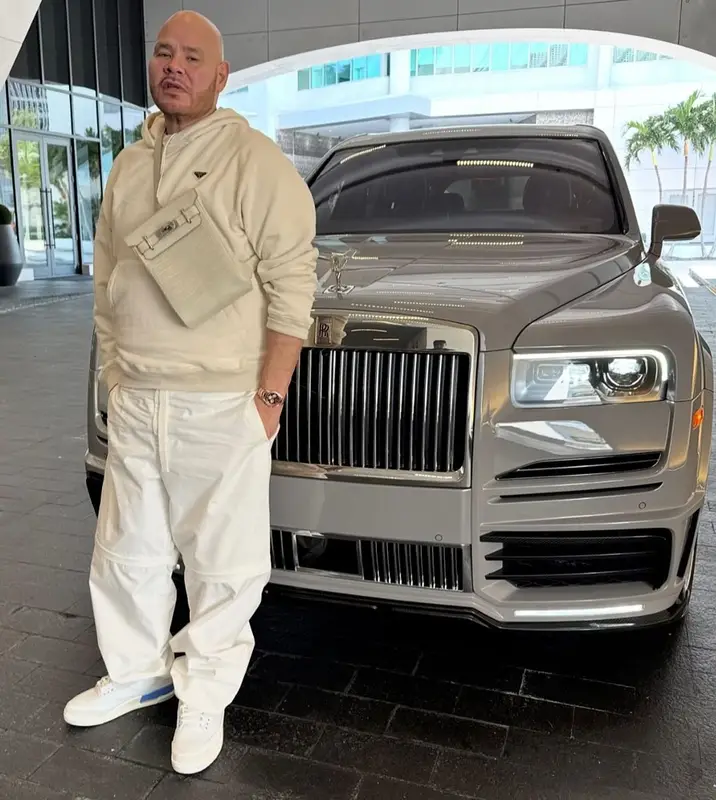 Fat Joe outfit in Prada, Jordan, and Hermes, 2025