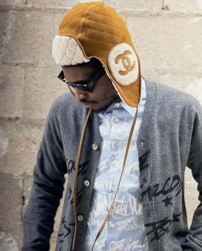 ASAP Nast outfit in Ray-Ban, Louis Vuitton, and Chanel, 2025