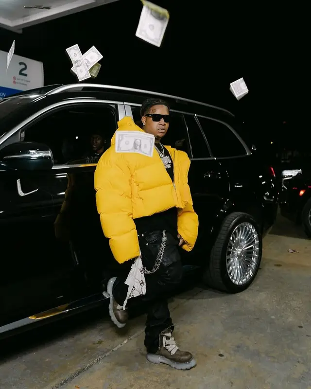 YTB Fatt outfit in Rick Owens, Louis Vuitton, and Celine, 2025