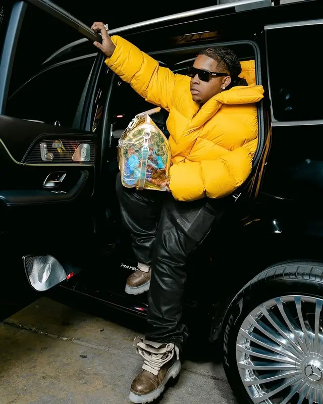 YTB Fatt outfit in Rick Owens, Louis Vuitton, and Celine, 2025