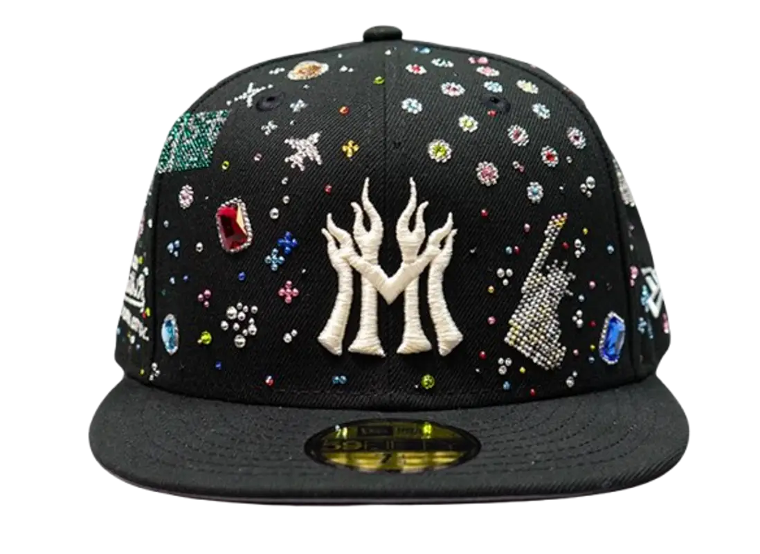 Mannahatta NYC Fuego Logo Baseball Cap with Swarovski Crystals $358