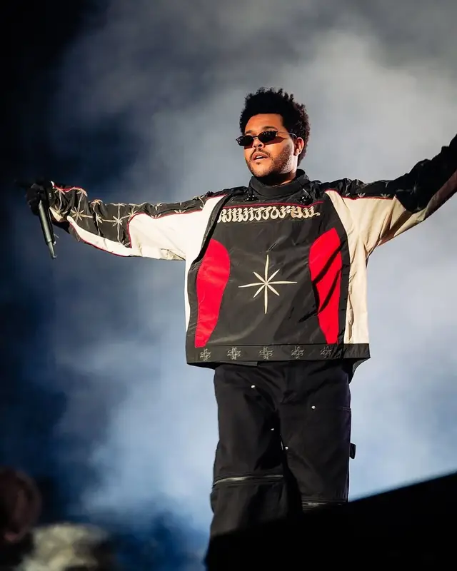 The Weeknd outfit in Givenchy, Rick Owens, and Balenciaga, 2025