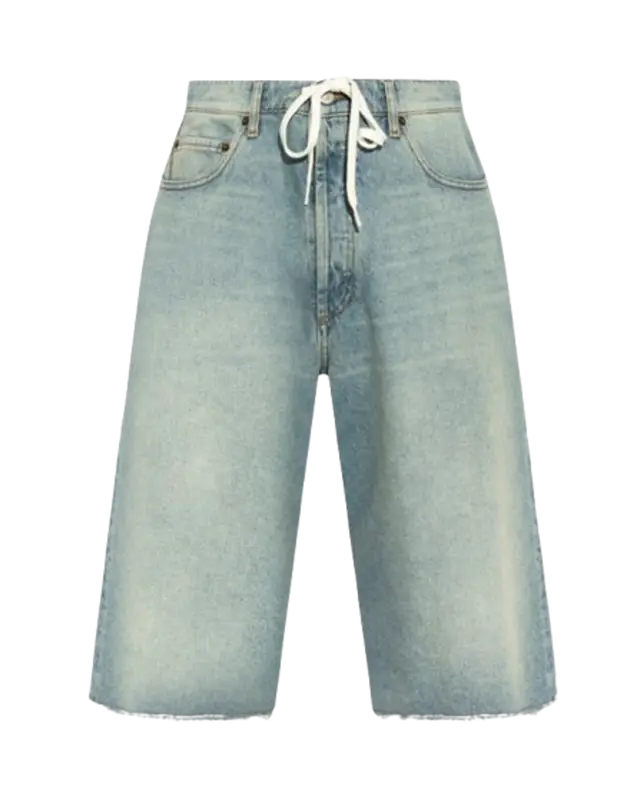 Maison Margiela Drawstring Shorts In Blue $530
