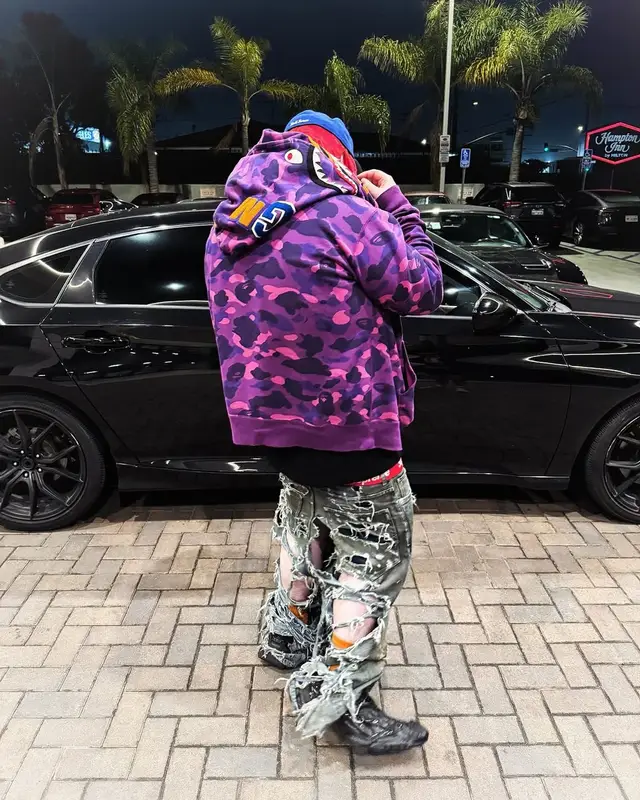 Joeyy outfit in Bape, Supreme, and New Era, 2025