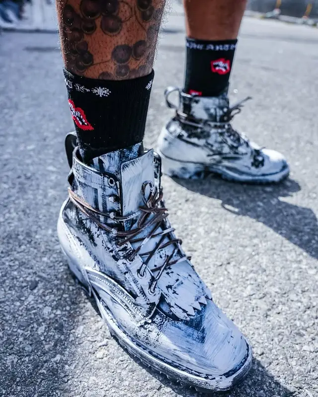 03 Greedo outfit in Maison Margiela, Chrome Hearts, and Matty Boy, 2025
