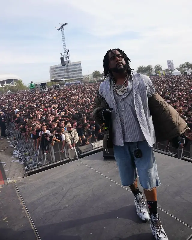 03 Greedo outfit in Maison Margiela, Chrome Hearts, and Matty Boy, 2025