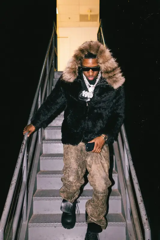 Rob49 outfit in Saint Laurent, Rolex, and Givenchy, 2025