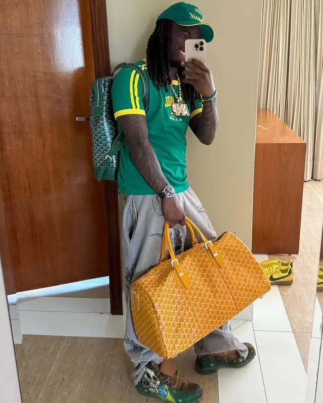 Kai Cenat outfit in Balenciaga, Jacob & Co., and Vintage, 2025