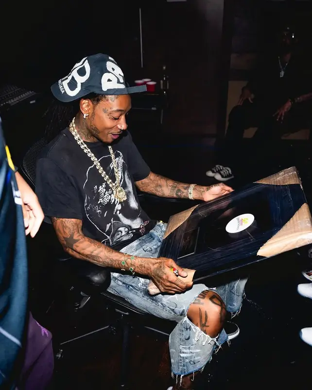 Wiz Khalifa outfit in Miu Miu, B.B. Simon, and Balenciaga, 2025