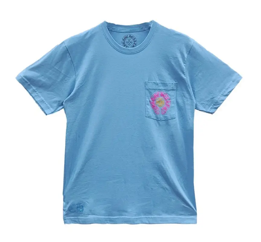 Chrome Hearts Miami Exclusive Horseshoe Short Sleeve Blue T-Shirt Tee $1350