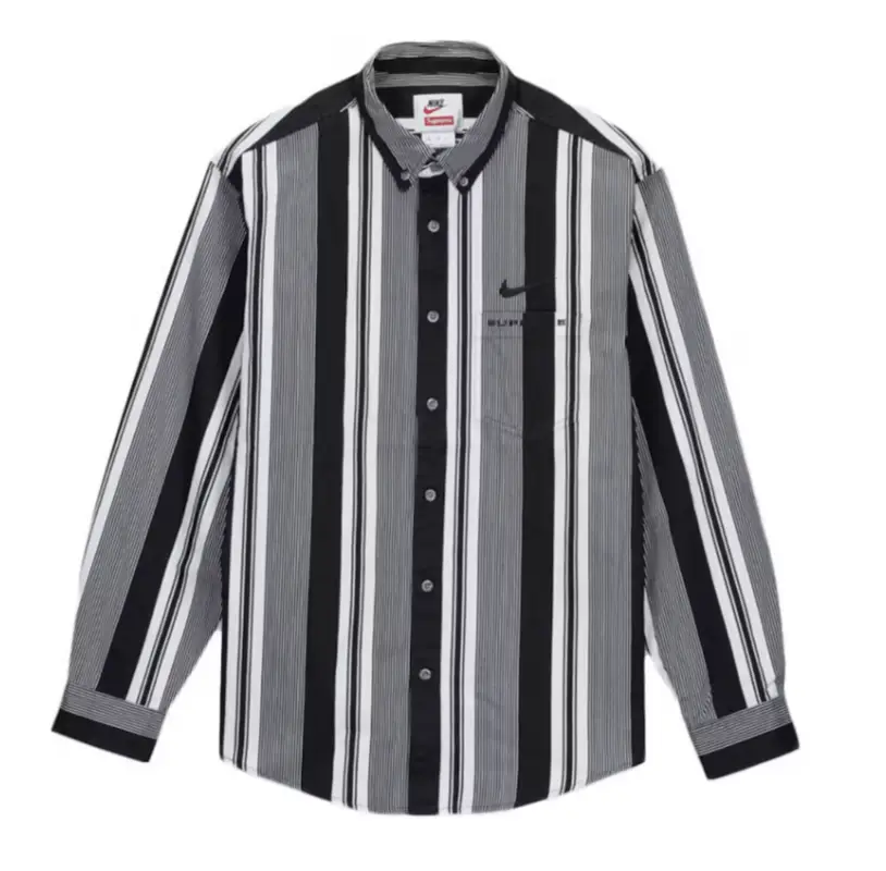 Supreme Cotton Twill Shirt Black Stripe $285