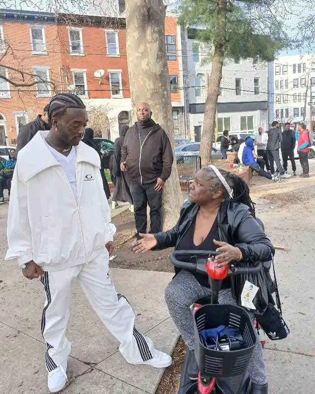 Lil Uzi Vert outfit in Balenciaga, Adidas, and Jeremy Scott, 2025