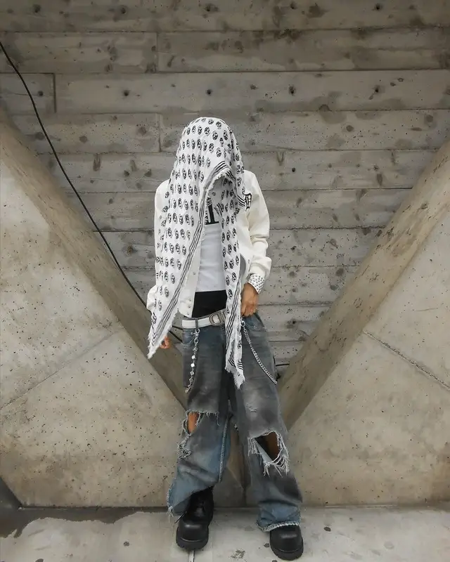 Lil Tecca outfit in Balenciaga, Chrome Hearts, and Alexander McQueen, 2025