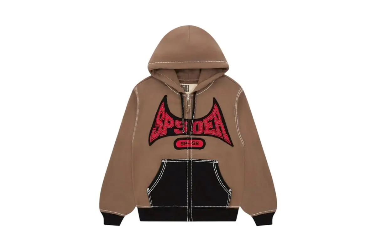 Spider Worldwide T&f Zip Hoodie Brown $399