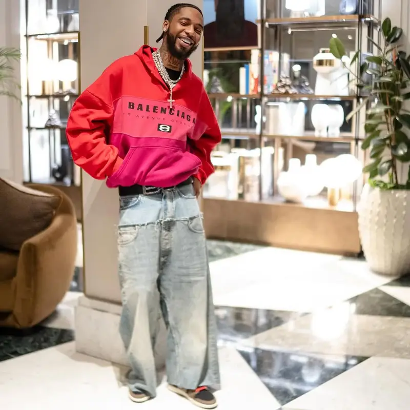 Key Glock outfit in Balenciaga, Jordan, and Travis Scott Merch, 2025