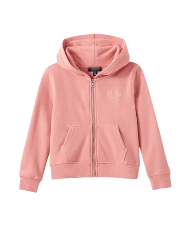 True Religion Horseshoe Zip-Up Hoodie Peach $119