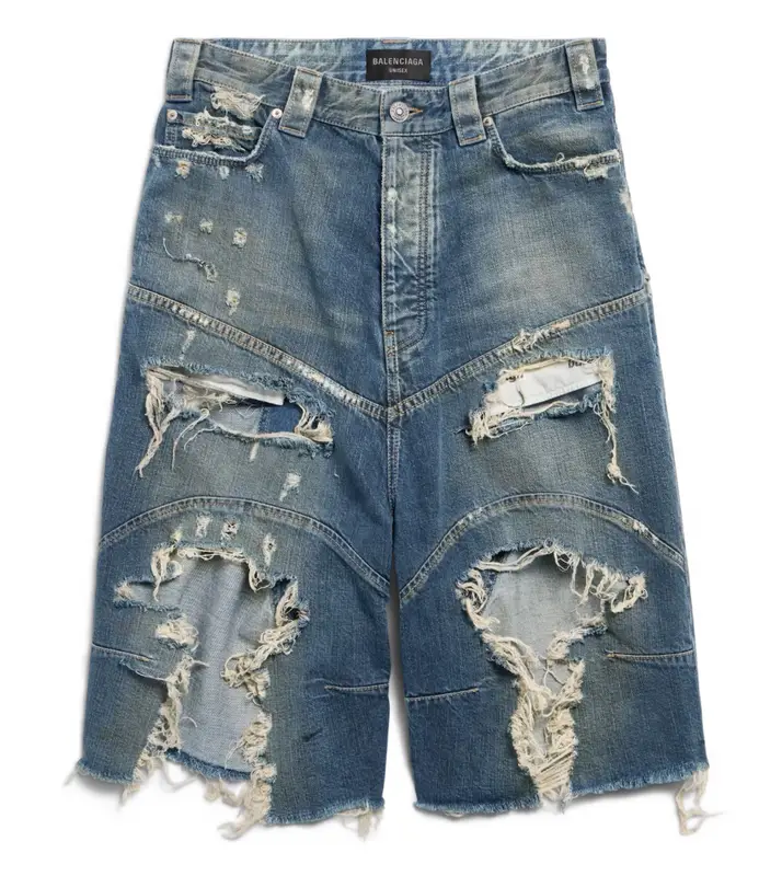 Balenciaga Distressed Baggy Shorts $1450