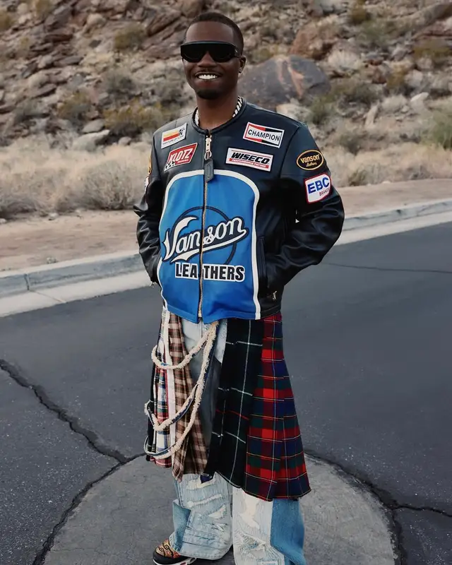 Roddy Ricch outfit in Cease±Desist, Bottega Veneta, and Market, 2025