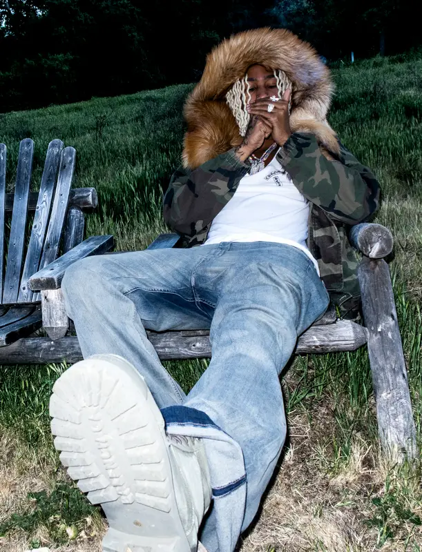 Rich Amiri outfit in Enfants Riches Deprimes, Chrome Hearts, and Rick Owens, 2025
