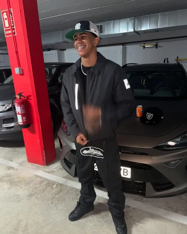 Lamine Yamal outfit in Adidas, Louis Vuitton, and New Era, 2025